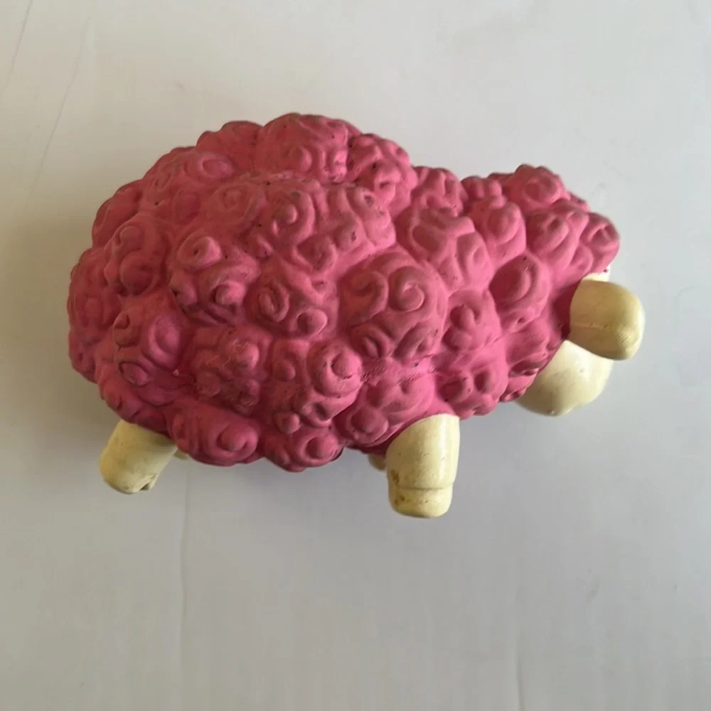 Pink Latex Squeaking Sheep Dog Toy